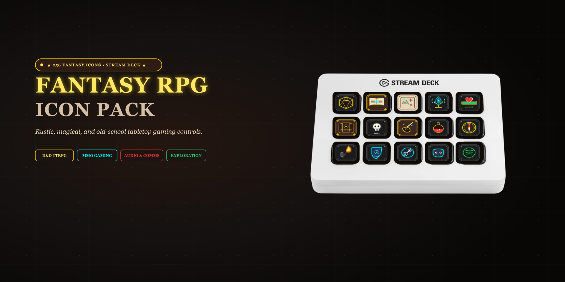 Fantasy RPG Icon Pack on Stream Deck