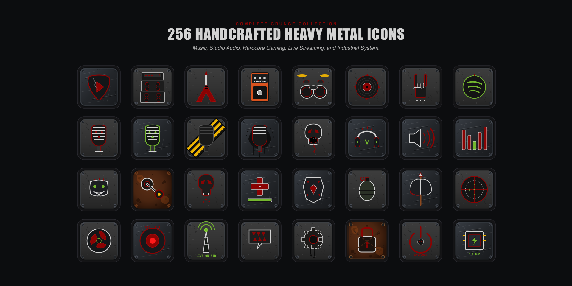 Grunge Heavy Metal Icon Pack Layout Gallery 2