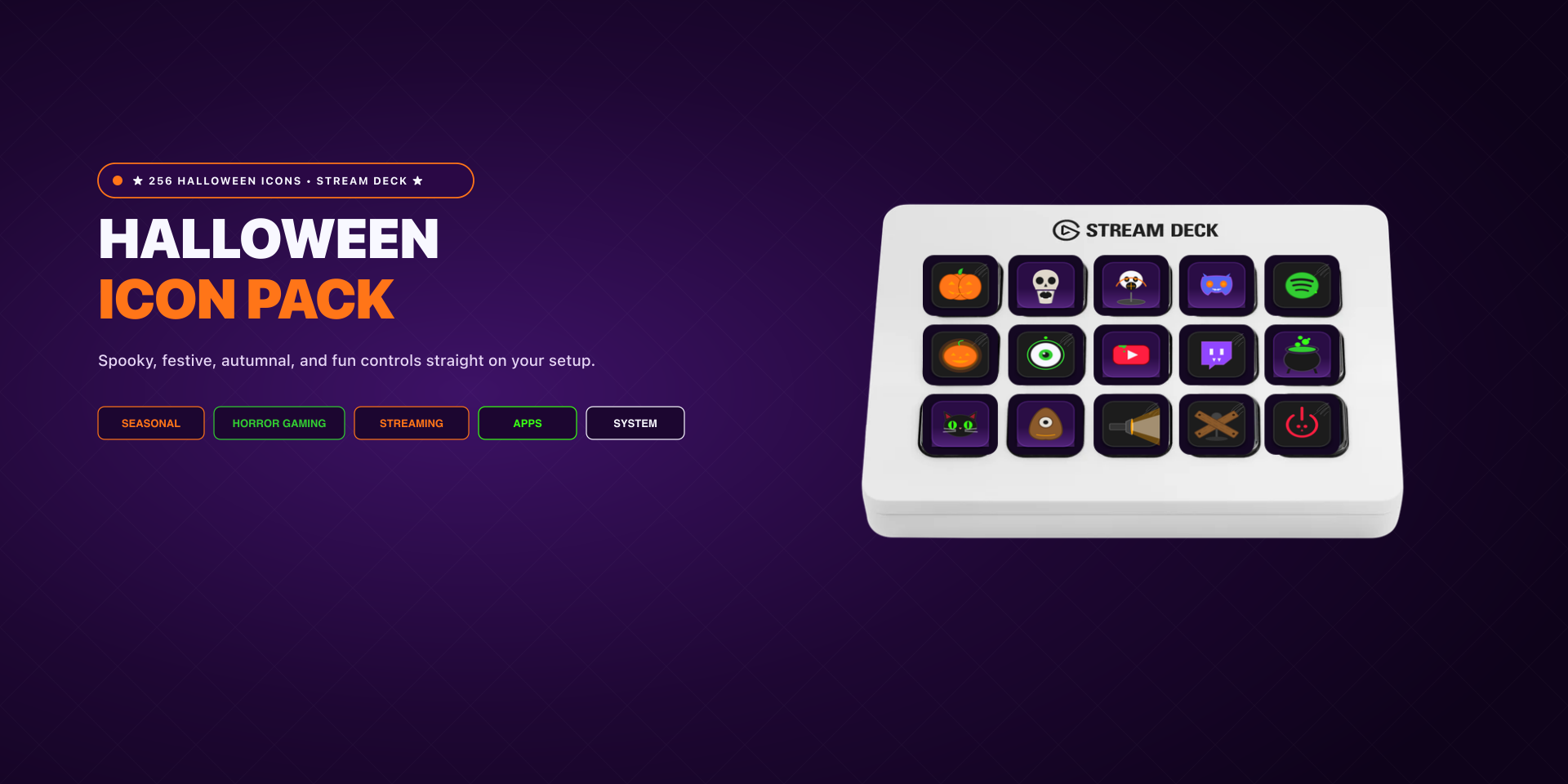 Halloween Icon Pack on Stream Deck