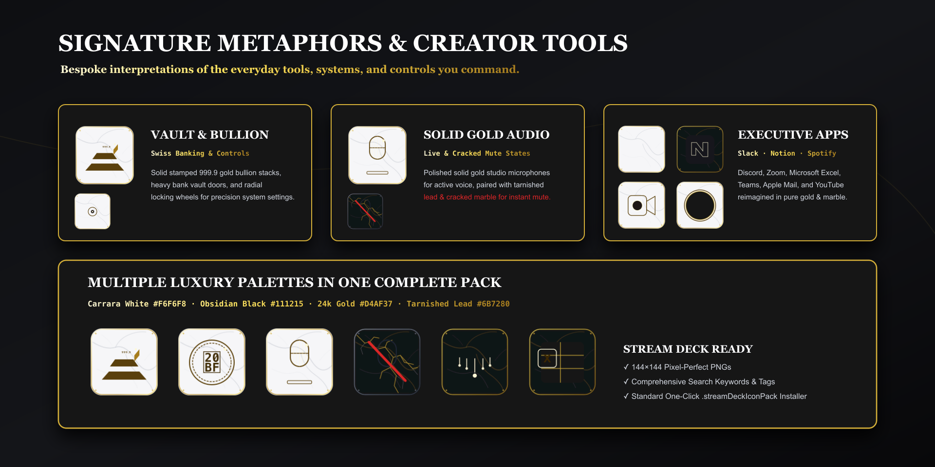 Gold & Marble Lux Icon Pack Desk Setup Gallery 3
