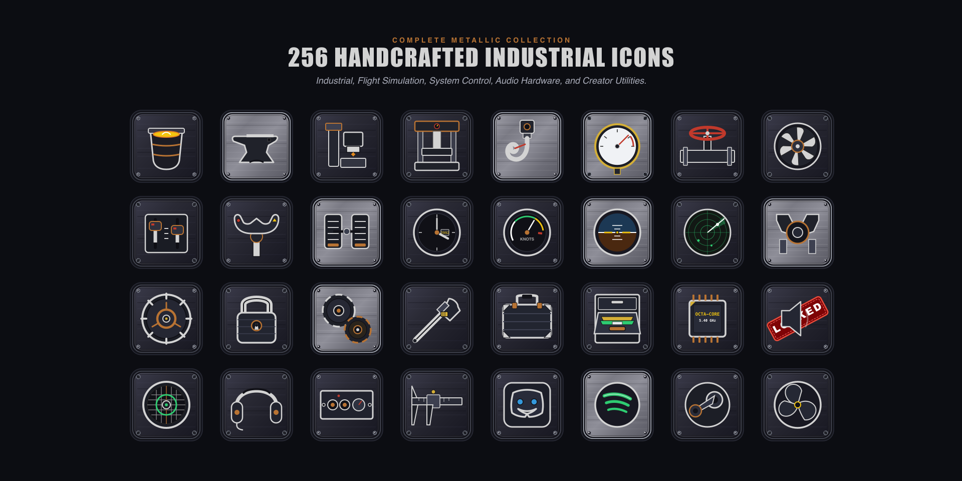 Metallic Icon Pack Layout Gallery 2