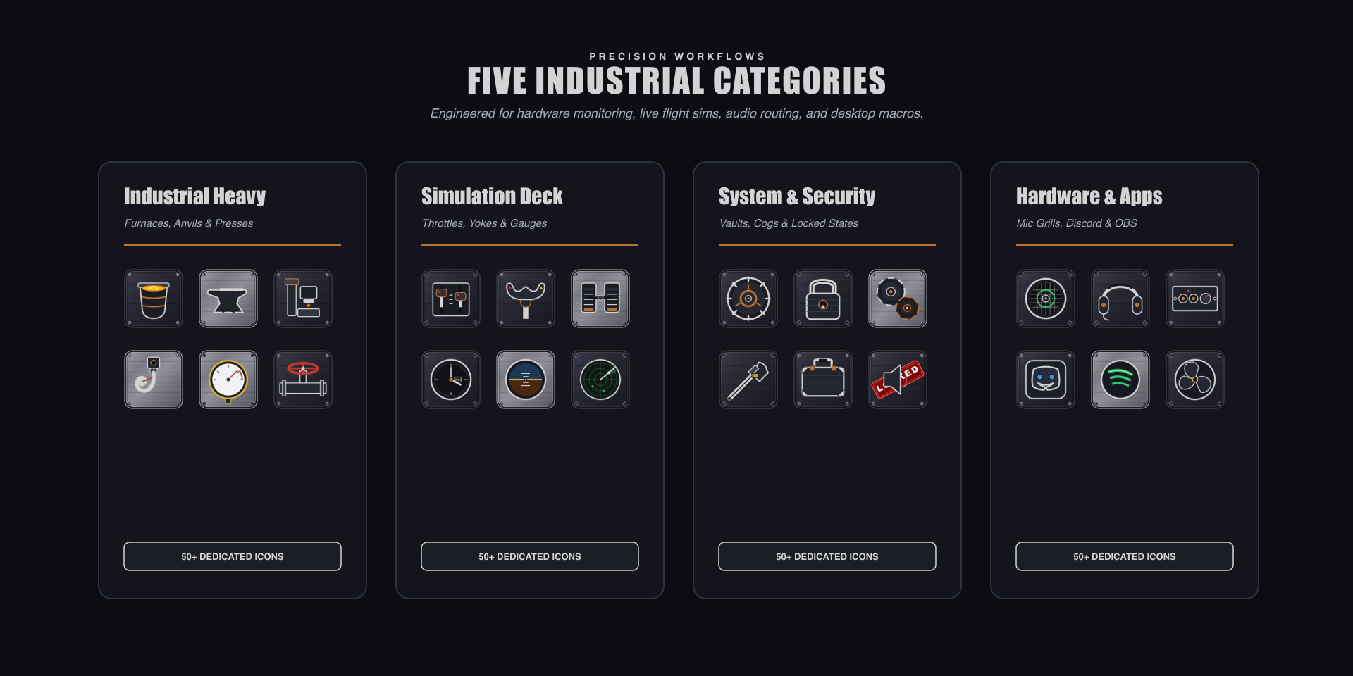 Metallic Icon Pack Desk Setup Gallery 3