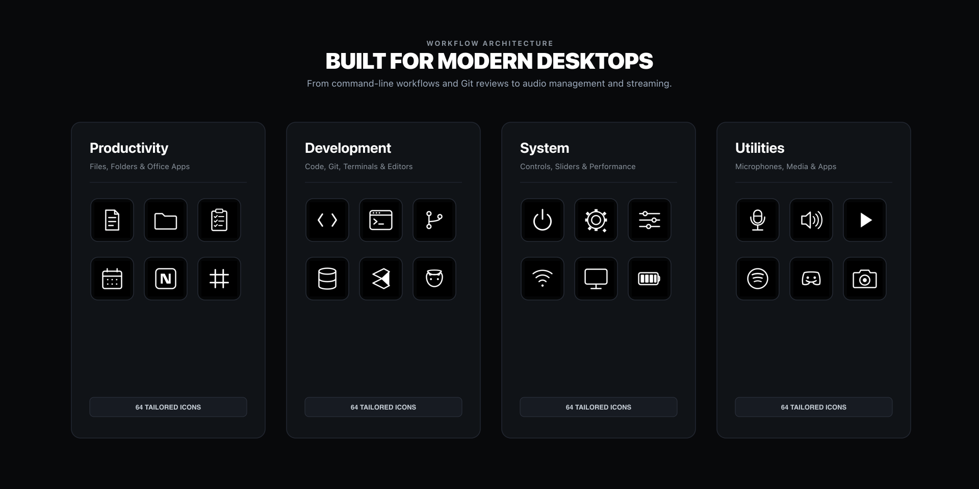 Minimalist Monochrome Icon Pack Desk Setup Gallery 3