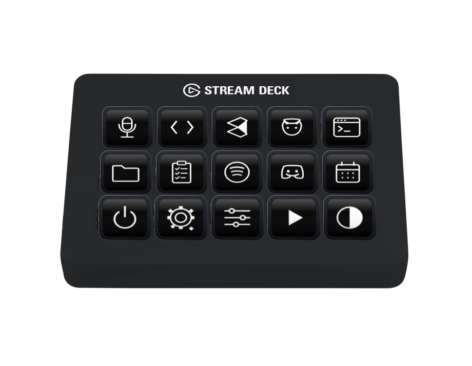 Elgato Stream Deck MK.2 with Minimal Mono icons