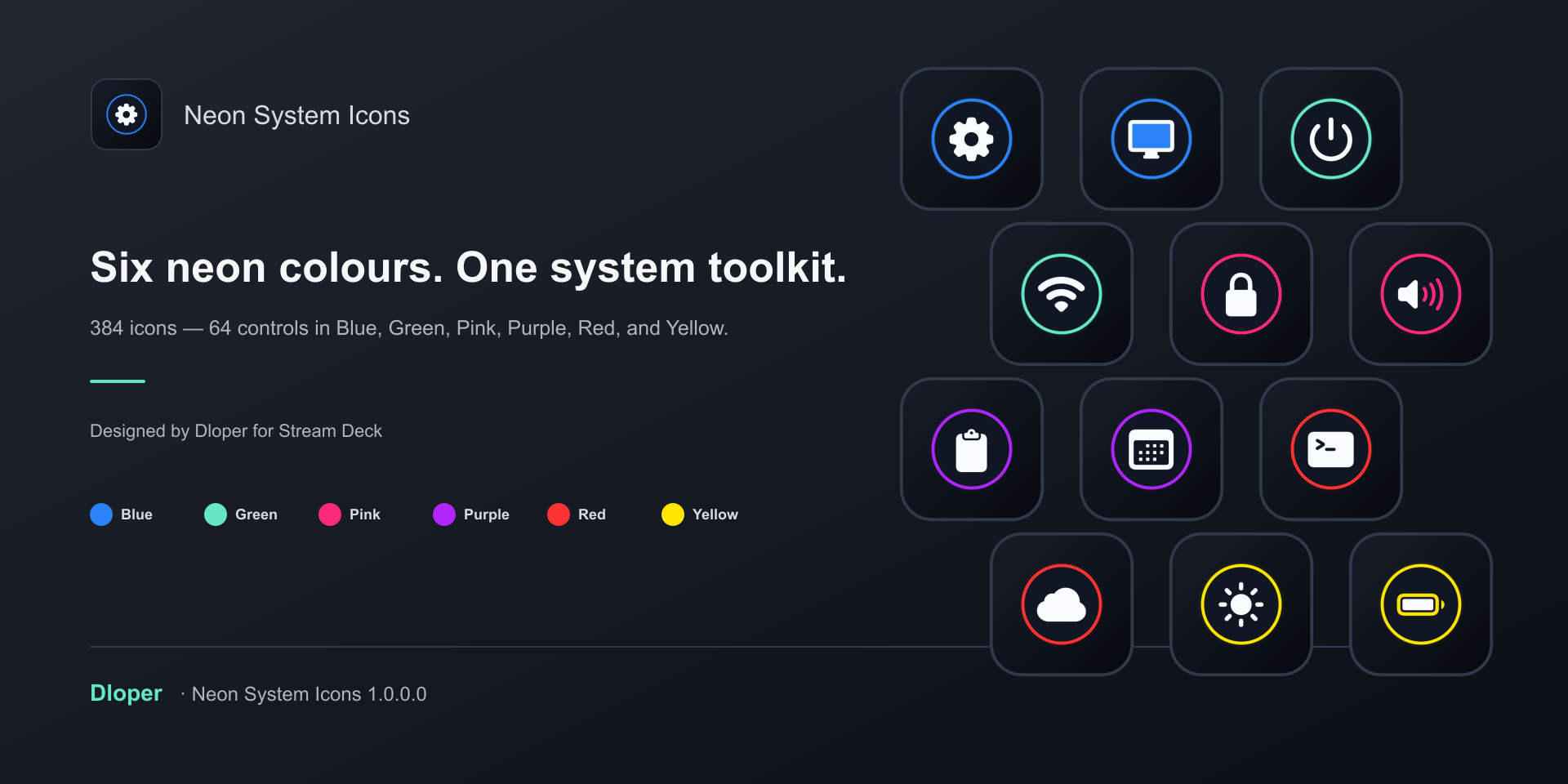Neon System Icons Preview