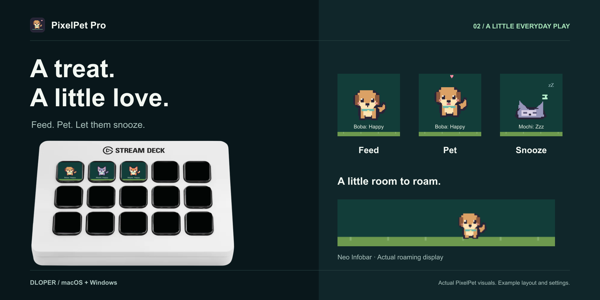 Pet Playground & Dial on Stream Deck + and Infobar