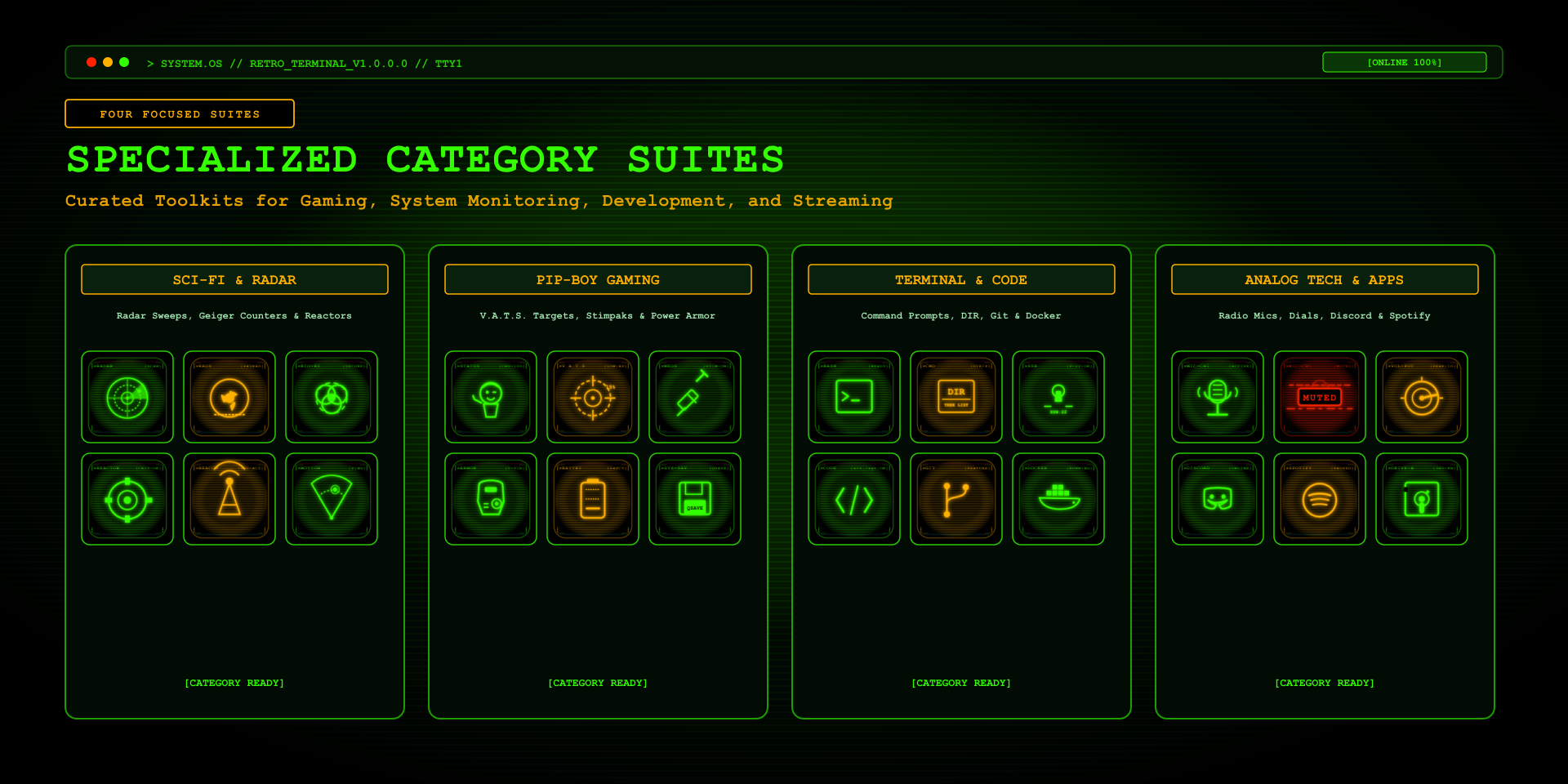 Retro Terminal Icon Pack Desk Setup Gallery 3